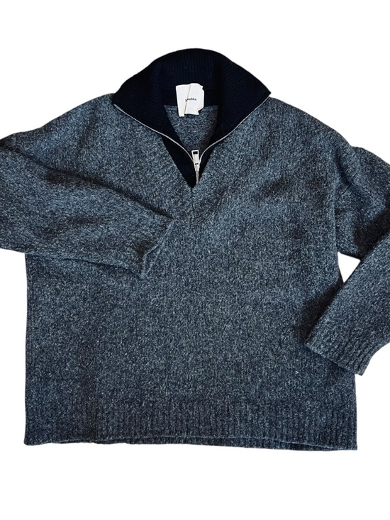 Nanushka Women’s Sz XS Gray Contrast Brushed Merino Wool Pullover Sweater - Picture 12 of 13